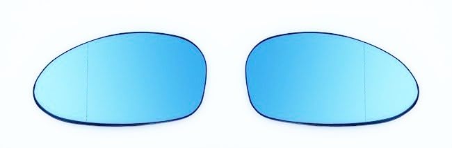 Spiegelgläser Links+Rechts Asphärisch Blau Set