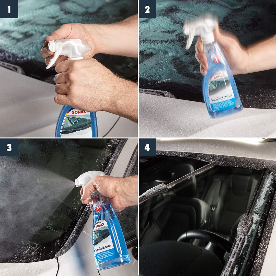 SONAX ScheibenEnteiser (6X 500 ml) sekundenschnelles enteisen von Scheiben ohne kratzen und eine run