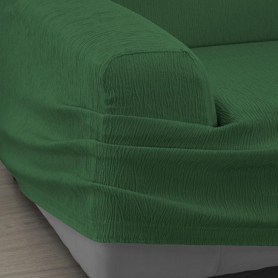 Martina Home Elastischer Sofabezug Modell Emilia 2 Plätze Flaschengrün (Verde Botella) 2 Sitzer Flas