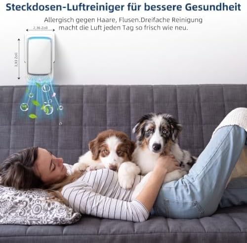 2er-Pack Plug-in-Luftreiniger mit Ionen-Generator | Filterloser Mini-Luftreiniger für die Steckdose