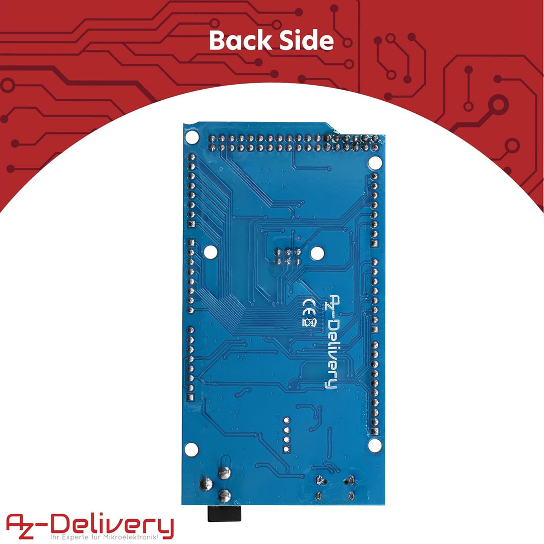 AZDelivery 3X AZ-MEGA2560-Board Mikrokontroller mit USB-C Anschluss Entwicklungsboard kompatibel mit
