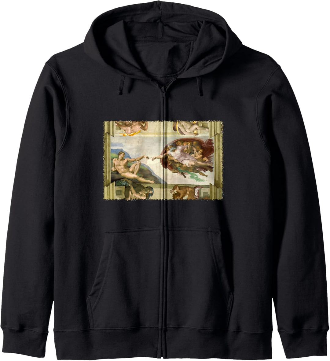 Die Erschaffung Adams durch Michelangelo Kapuzenjacke