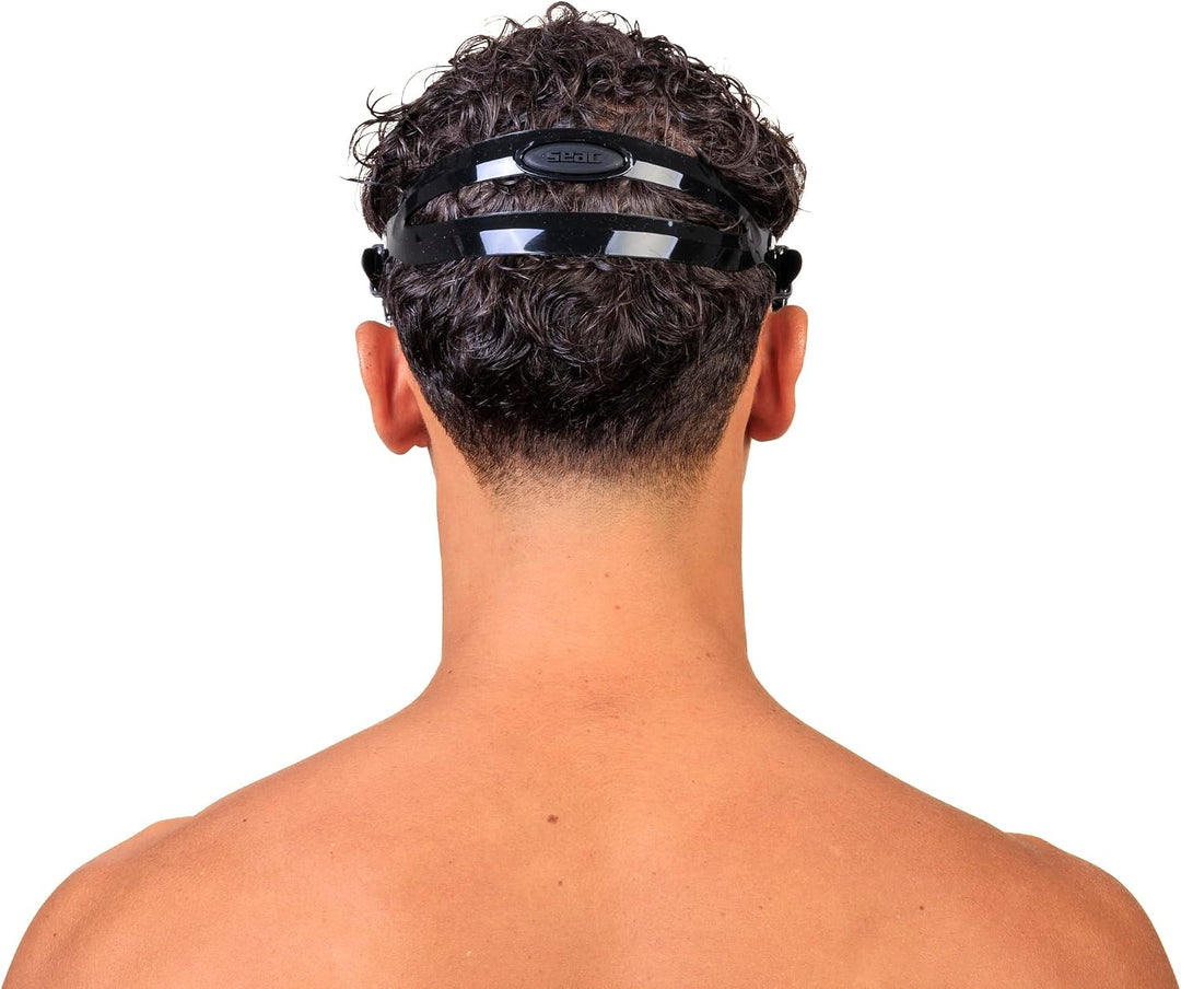 Seac Icona, rahmenlose Einglas-Tauchmaske, 100% Made in Italy schwarz/tiffany, schwarz/tiffany