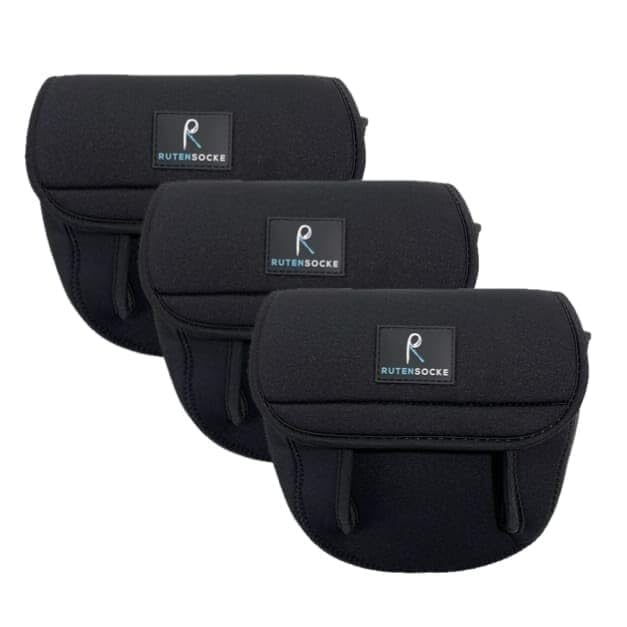 Rutensocke Rollentasche Spin XL 3er Sparpack (Rollenschutz für Stationärrollen von Grösse 10000-1800