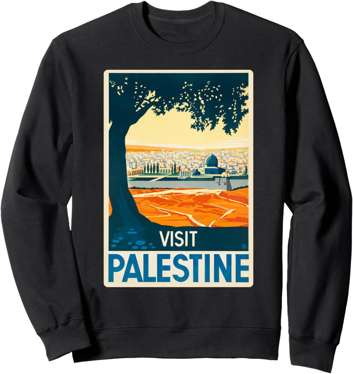 Vintage Palestinian Middle East T Shirt Art-Visit Palestine Sweatshirt