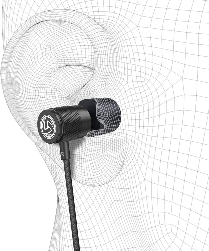 LUDOS Ultra Kopfhörer In Ear Ohrhörer mit Kabel und Mikrofon, Kristallklarer Klang, Ausgewogene Höhe