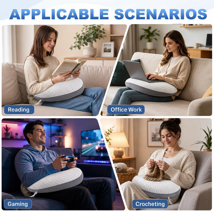 Strickkissen, Ergonomisch Häkelkissen, Multifunktions Gaming Kissen für Handarbeit/Lesen/Gaming, Tra
