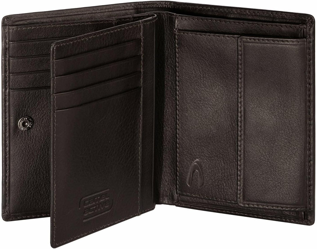 camel active bags Atlanta Herren Geldbörse RFID Hochformat Leder Mittelgross Braun 9,5 x 2,5 x 13 Br