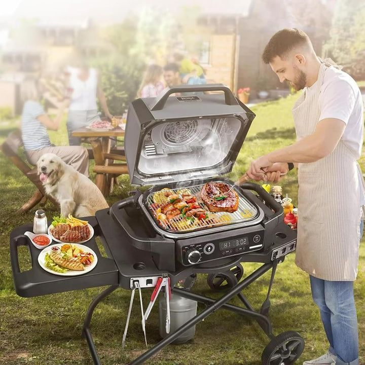 Grillrost Edelstahl für Ninja Woodfire Pro Connect XL Perfekt zum Räuchern Grosser Fleischstücke, Rö