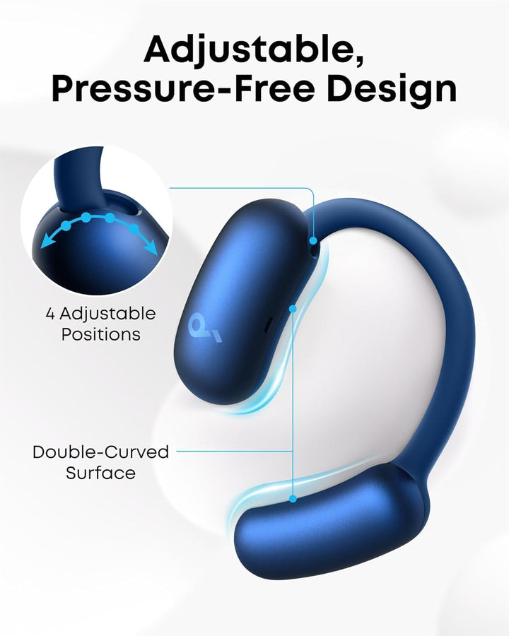 soundcore Anker AeroFit 2 Open Ear Headphones, Adjustable Ear Hooks, Firm Hold, Deep Bass, Hi-Res Wi
