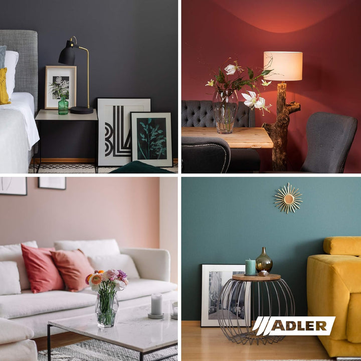 ADLER Ultra-Color Wandfarbe - erstklassige, matte Wand- &amp; Deckenfarbe -Blaubart C12 114/1 hohe Deckk