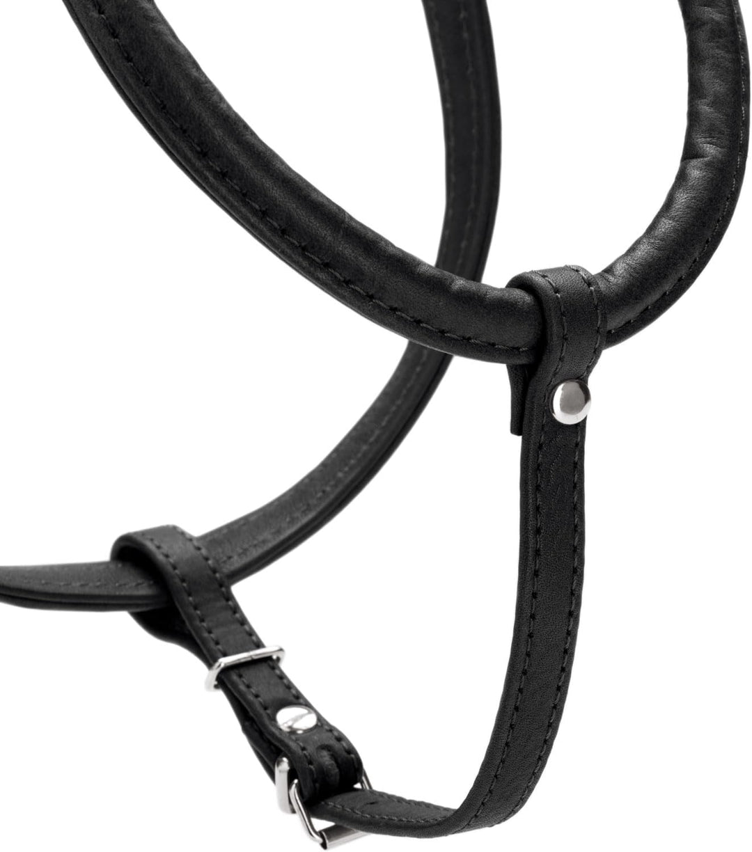 Hunter Hundegeschirr Round & Soft Canadian UP, Farbe: schwarz, weiches, geschmeidiges Leder, rundgen
