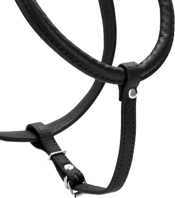 Hunter Hundegeschirr Round & Soft Canadian UP, Farbe: schwarz, weiches, geschmeidiges Leder, rundgen