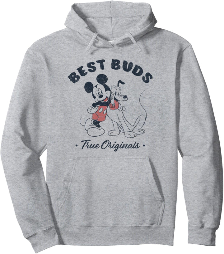 Disney Mickey &amp; Pluto Outlines Original Best Buds Portrait Pullover Hoodie