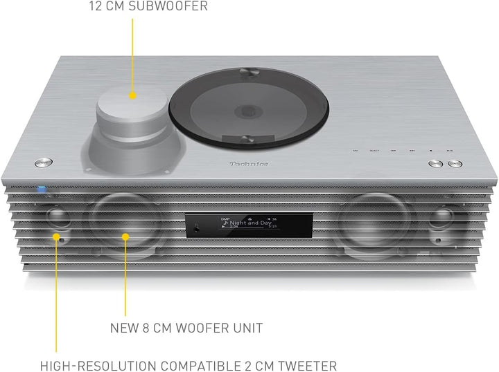 Technics OTTAVA SC-C65EG-S All-in-One-Musiksystem mit CD-Player, DAB+-Radio, USB, Bluetooth &amp; Chrome