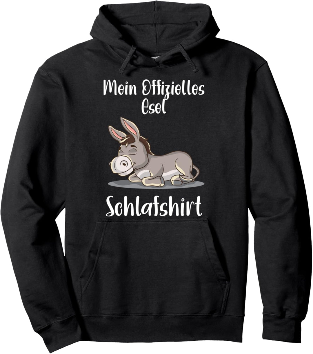 Pyjama Nachthemd Esel Fan Schlafen Morgenmuffel Spruch Pullover Hoodie