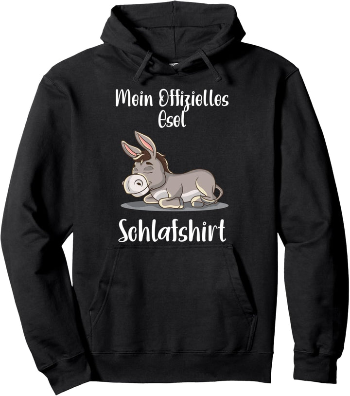 Pyjama Nachthemd Esel Fan Schlafen Morgenmuffel Spruch Pullover Hoodie