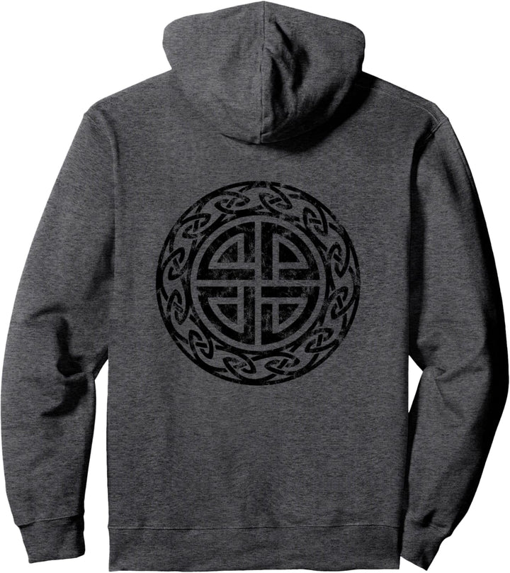 Vintage Schutzsymbol Schildknoten Keltisch Wikinger Nordisch Pullover Hoodie