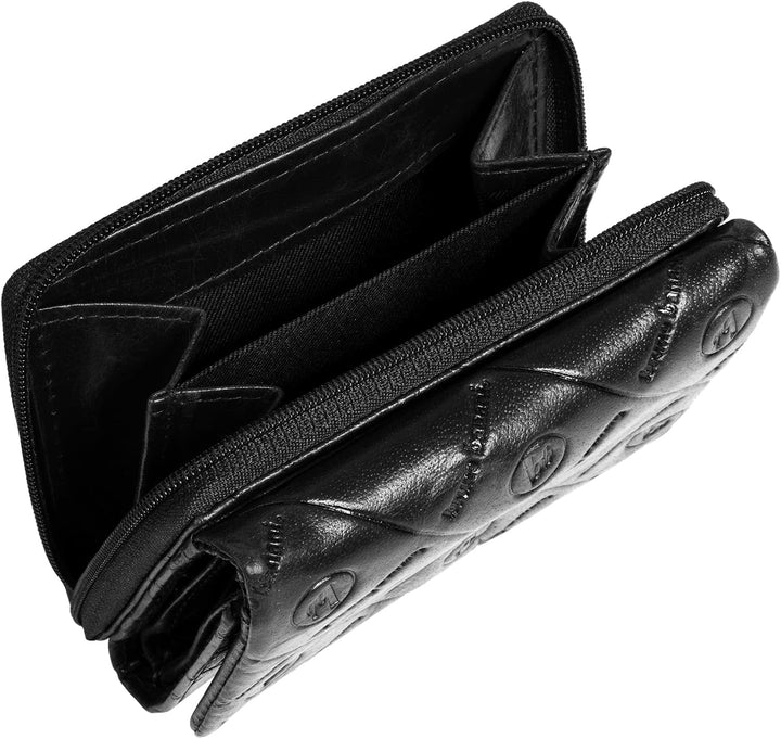bruno banani Geldbörse Echt Leder schwarz Damen - 021827, Schwarz
