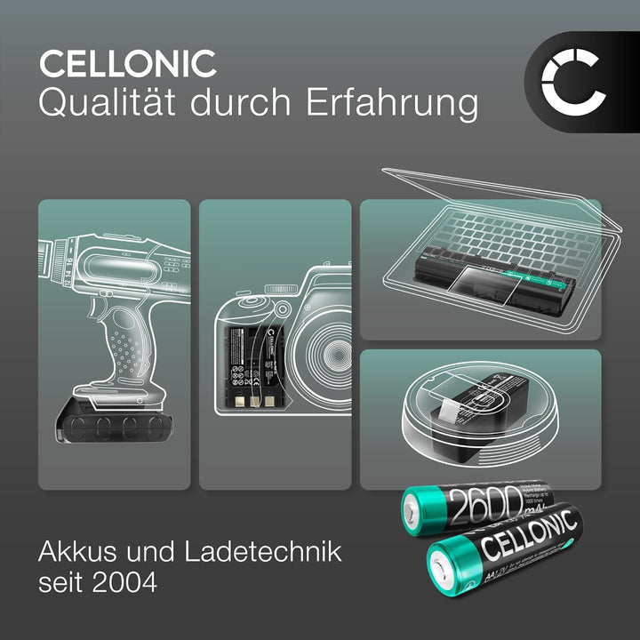 CELLONIC, Akku für Etikettendrucker kompatibel mit Dymo LabelManager 420P, 1759398, Rhino, 4200 (7.4