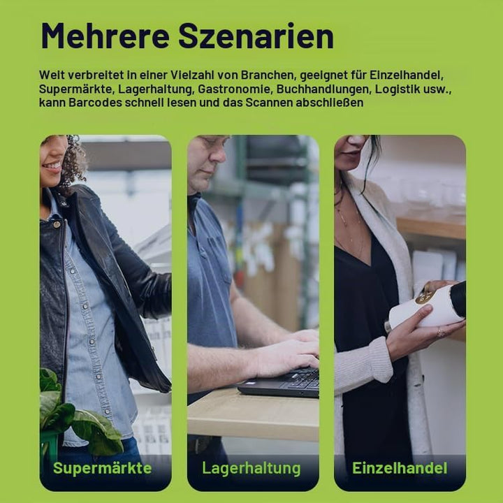 YANZEO L6811 Barcode Scanner 1D Wireless Barcode Reader 2.4G und USB Kabel Handheld Barcode Scanner