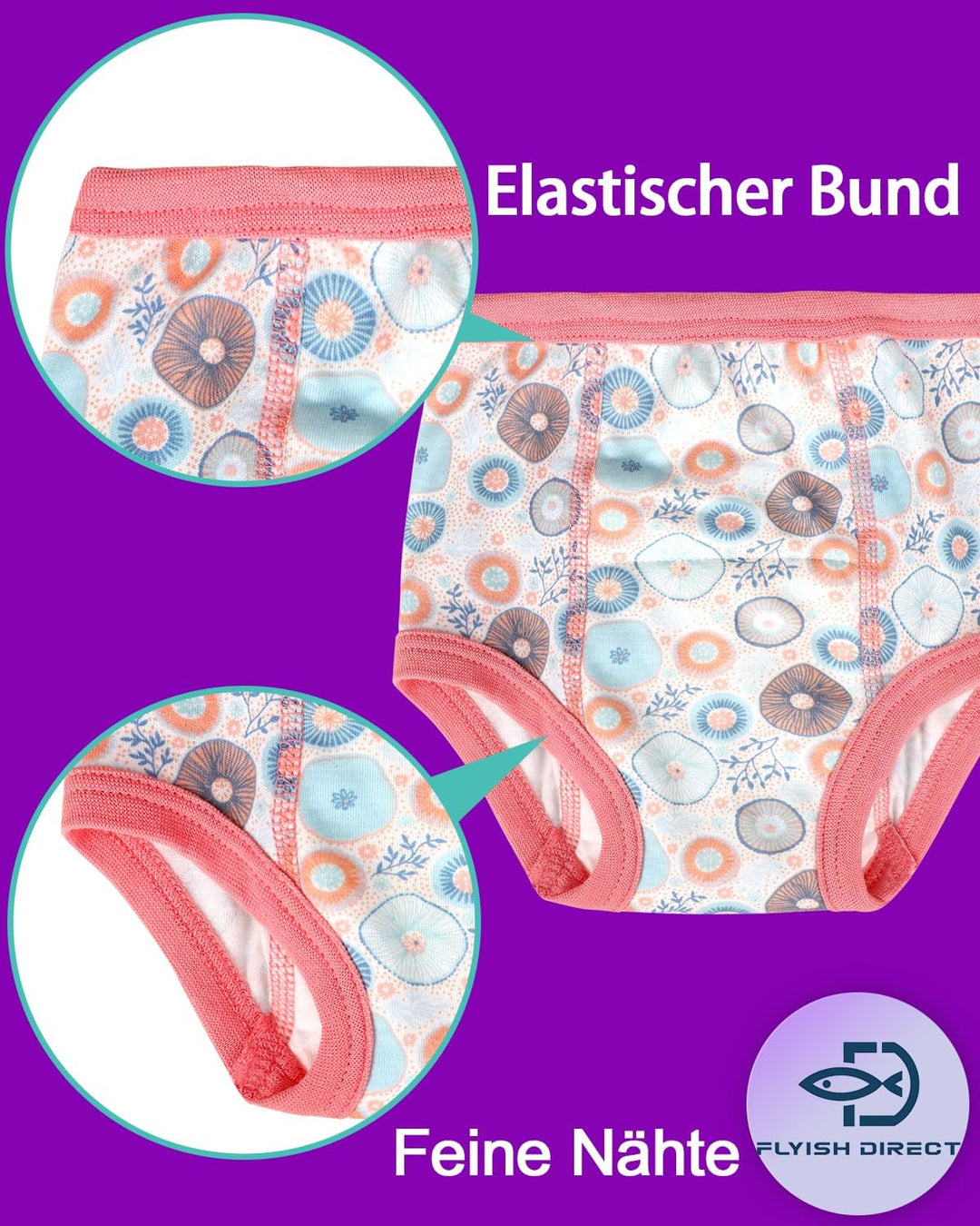 FLYISH DIRECT Baby Trainerhosen Töpfchentraining, 8er Pack Töpfchen Trainingshose für Mädchen Jungen