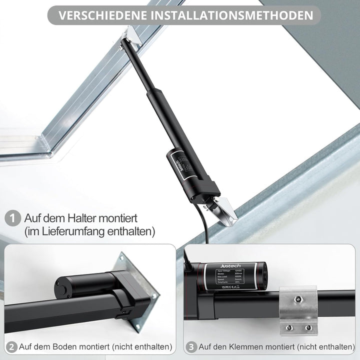 Justech 3000N 200mm Hub max Linearantrieb Linearmotor Verstellantrieb Toröffner Linear Actuator Moto