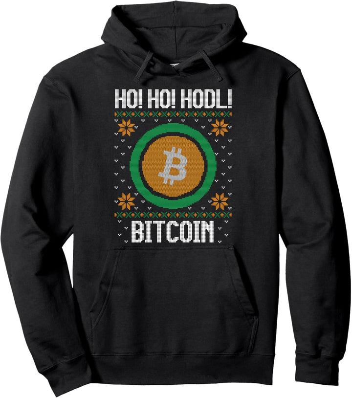 Ho Ho HODL Bitcoin - Fun Bitcoin Cryptocurrency Gear Pullover Hoodie
