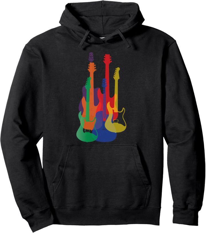Buntes Gitarren-Gitarrist-Musiker-Musik-Geschenk Pullover Hoodie