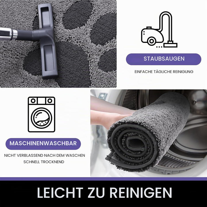 Oiilores Schmutzfangmatte für Innenbereich 80 x 120 cm, rutschfeste waschbare Matte, niedriges Profi