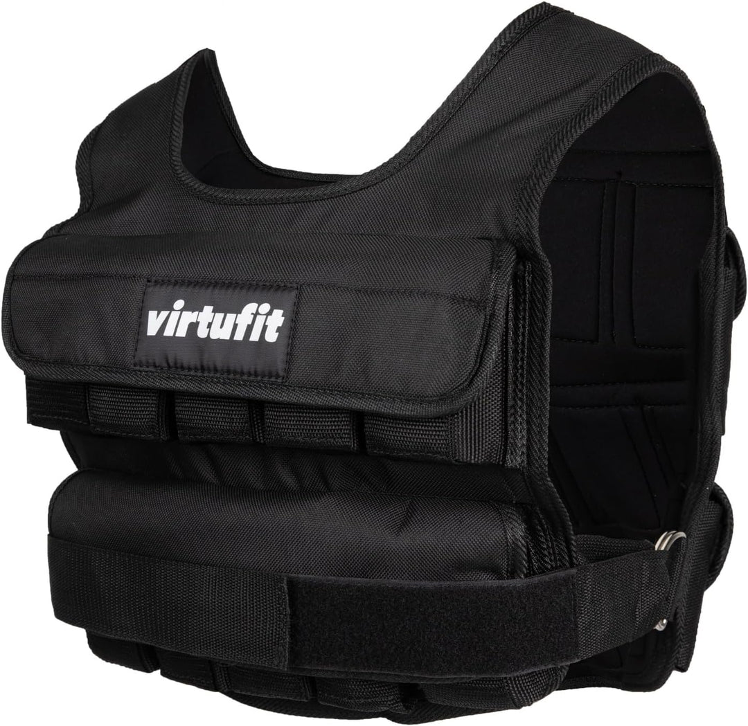 VirtuFit Verstellbare Gewichtsweste Pro - 10 kg - Schwarz - Trainingsweste - Krafttraining