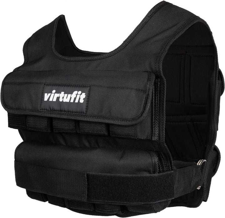 VirtuFit Verstellbare Gewichtsweste Pro - 10 kg - Schwarz - Trainingsweste - Krafttraining