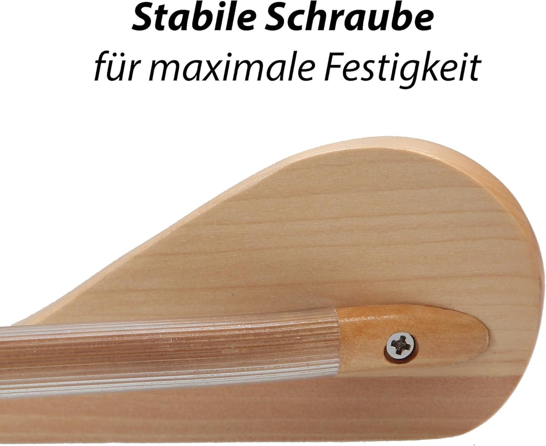 5 x Kleiderbügel Holz VonBueren | 45 x 22,5 cm breit je Bügel/Holzbügel | stabile Holzkleiderbügel |