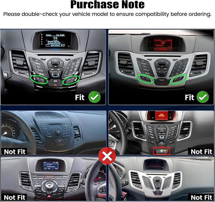 2G+64G CAMECHO Android 13 Autoradio für Ford Fiesta 2009-2014 mit Navi Carplay Android Auto, Doppel