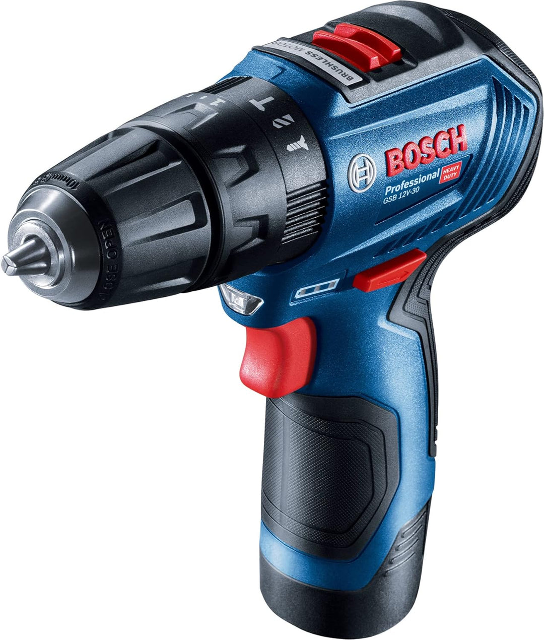 Bosch Professional 12V System Akku Schlagbohrschrauber GSB 12V-30 (inkl. 2x2.0Ah Akku, Schnellladege