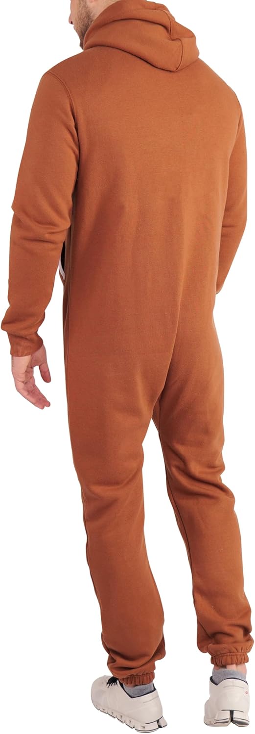 Herren Jumpsuit – Weicher & Bequemer Hausanzug L hellbraun (camel), L hellbraun (camel)