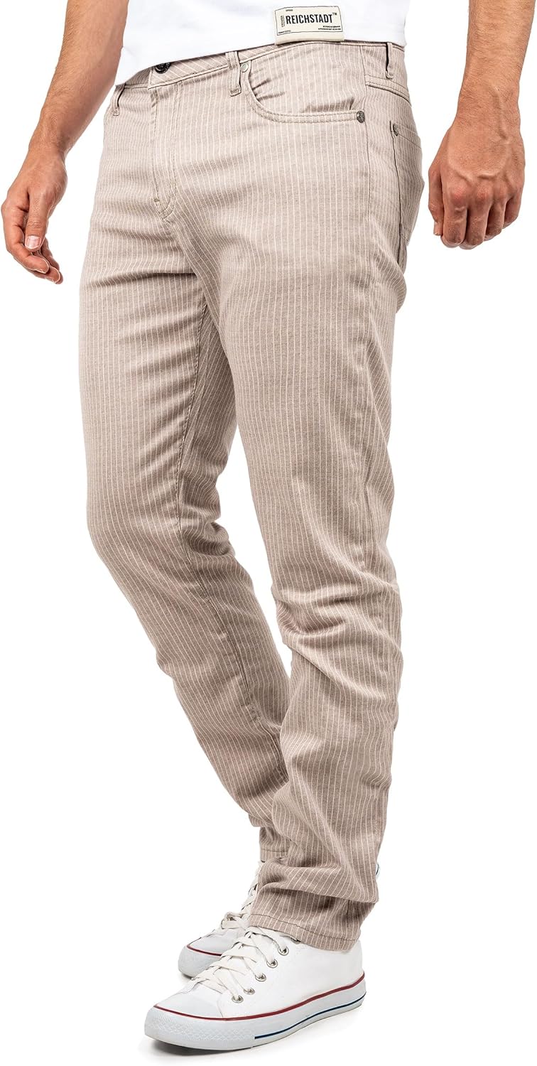 Cipo &amp; Baxx Herren Slim Fit Hose Stoffhose im modernen Look 30W / 32L Beige - 02, 30W / 32L Beige -