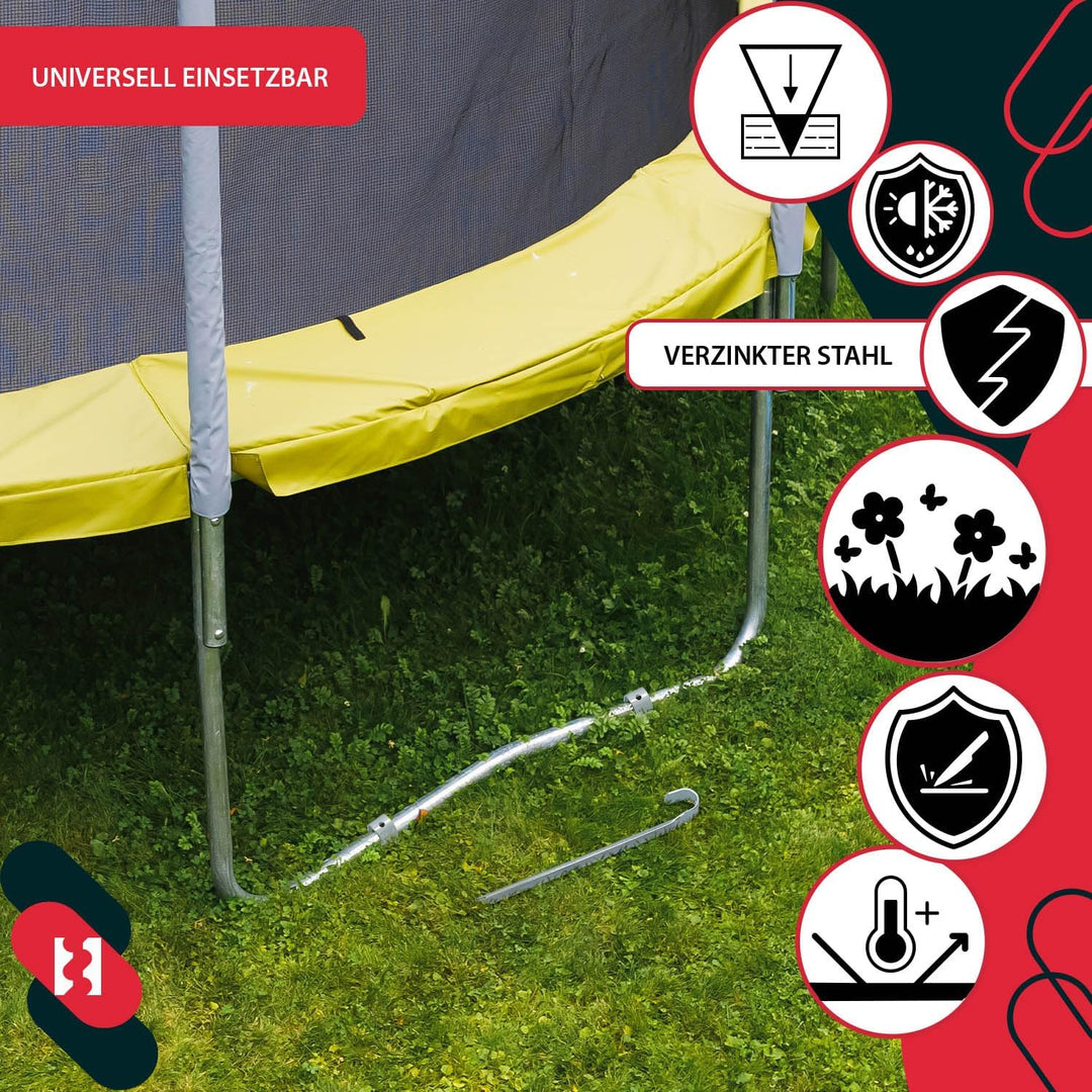 KOTARBAU® 4er Set Bodenanker für Trampolin - 430 mm - Heringe für Gartentrampolin - Erdanker zum Ein