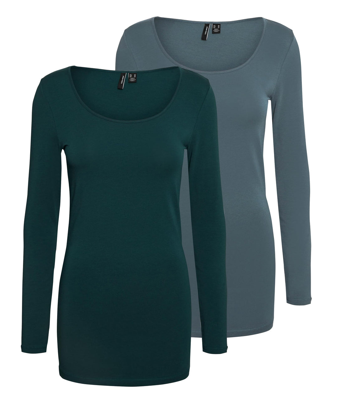 Vero Moda Female Top VMMAXI 2-Pack T-Shirt XS 2er Pack (1x Sea Moss/1x Stormy Weather), XS 2er Pack