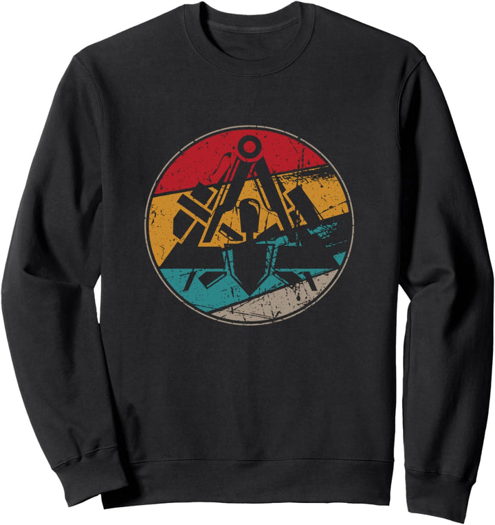 Maurer Zunft Symbol Vintage Used Look Sweatshirt