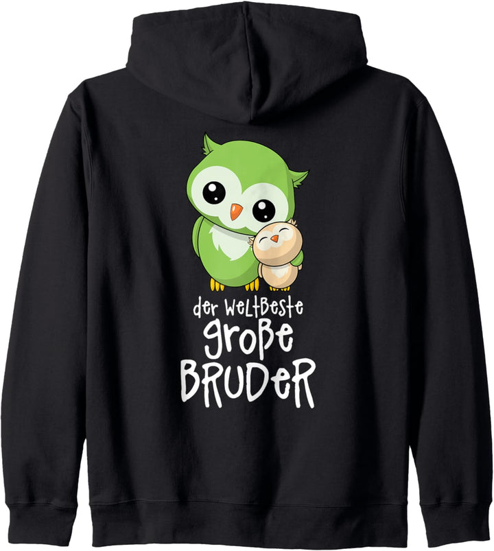 Der weltbeste grosse Bruder Niedliche Eule Eulen Geschwister Kapuzenjacke