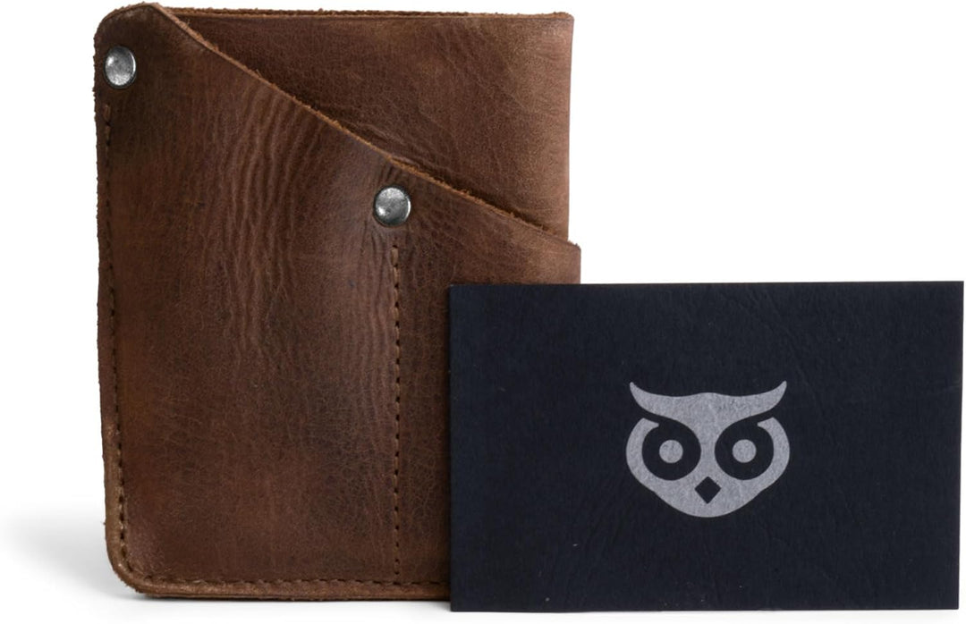 Hide & Drink, Fronttasche Geldbörse Handgefertigt aus Vollnarbenleder - Multitool-Tasche, Kartenhalt