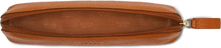 Audi 3152202100 Stiftmäppchen Leder Federmappe Etui Ringe Logo, braun