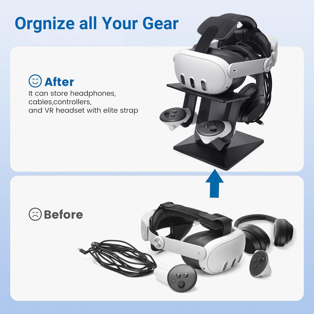 Ozkak VR Halterung kompatibel mit Quest 3/Quest 2/Meta Quest Pro/Oculus Quest Zubehör, VR-Kopfhörer