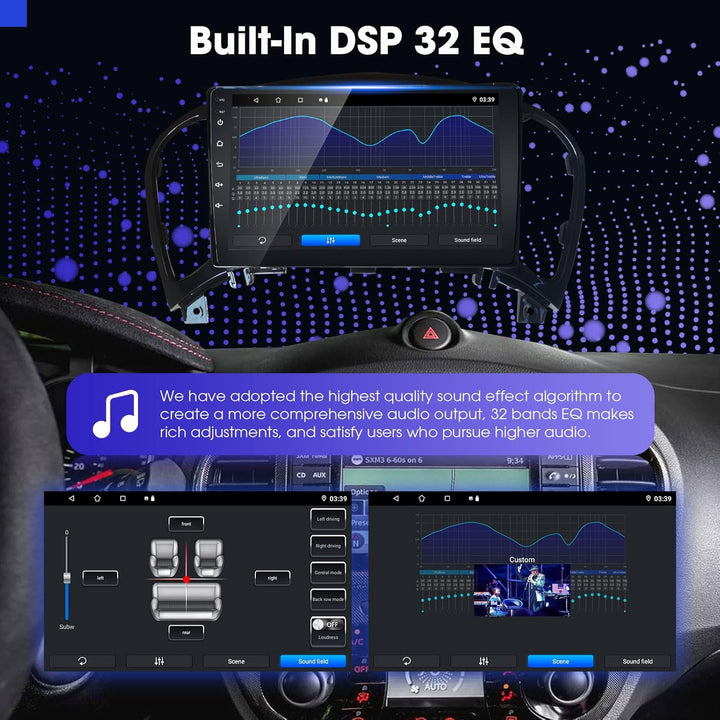 LEXXSON Android Autoradio für Nissan Juke 2011-2016, Android Auto Carplay Kompatibel mit 9 Zoll Touc