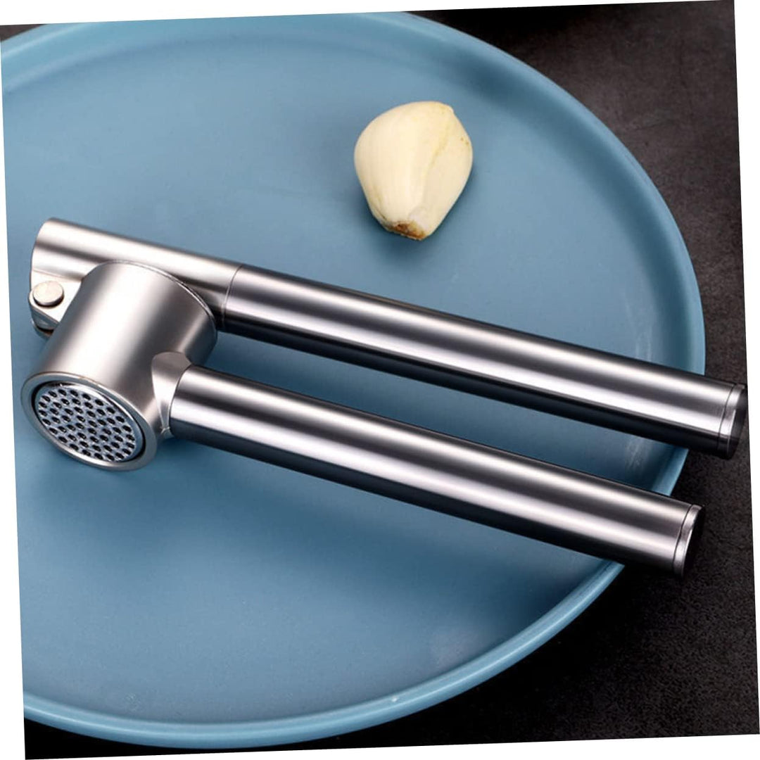 Cabilock Edelstahl Knoblauchpresse zum Pressen und Zerkleinern von Knoblauch mit Extra Langem Griff