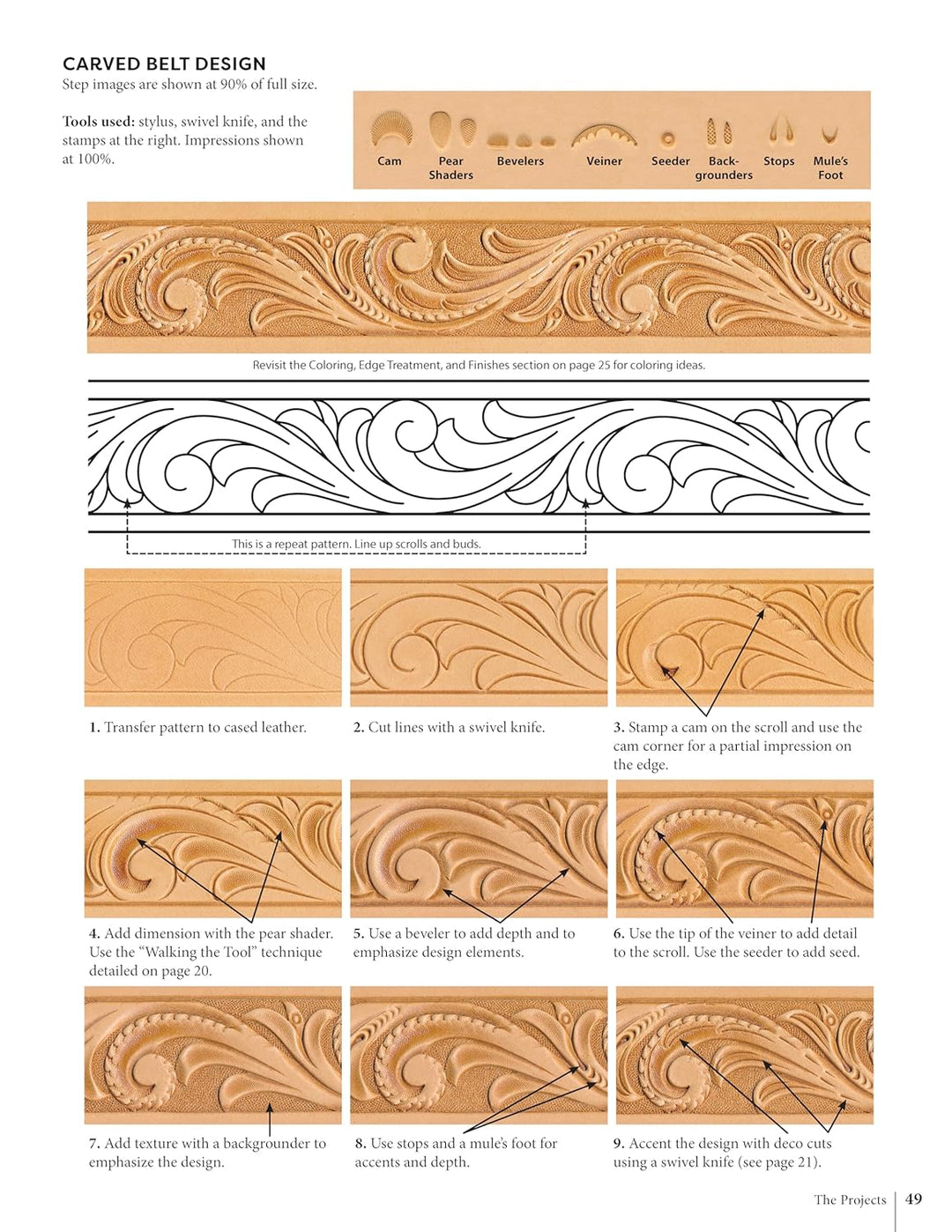 Projects in Leather: Techniques, Patterns, and Step-by-step Instructions for Making over 20 Projects