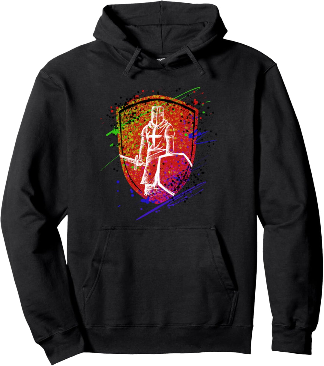 Shield Knights Templar Warrior Pullover Hoodie