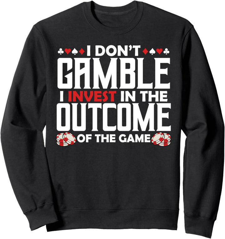 Casino Spielautomat Karte Poker Chips Baccarat Gambler Sweatshirt