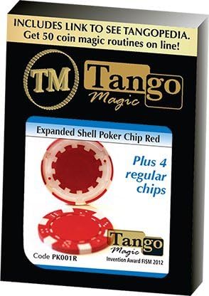 Tango Magic Red Token Poker Chip + 4 Chips